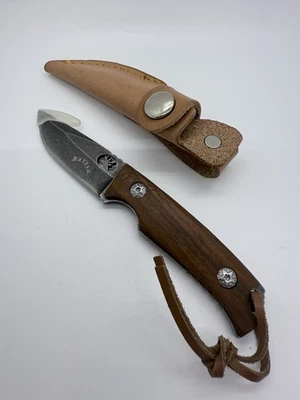 Frost Cutlery Deer Cutout Folding Knife - Stonewashed Blade & Wood 2.5” NIB — 第 1/4 张图片