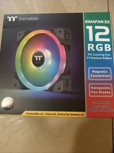 Thermaltake - SWAFAN EX 12 RGB PC-Lüfter TT Premium Edition (3er Pack) - Schwarz - Bild 1 von 6