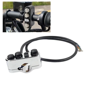 1" Handlebar Control Switches w/ Wiring Harness CNC For Harley Dyna Sportster - Picture 1 of 12