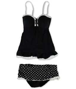 Profile Womens Cabaret Half Skirt 2 Piece Bandini, Black, 6 - Picture 1 of 1