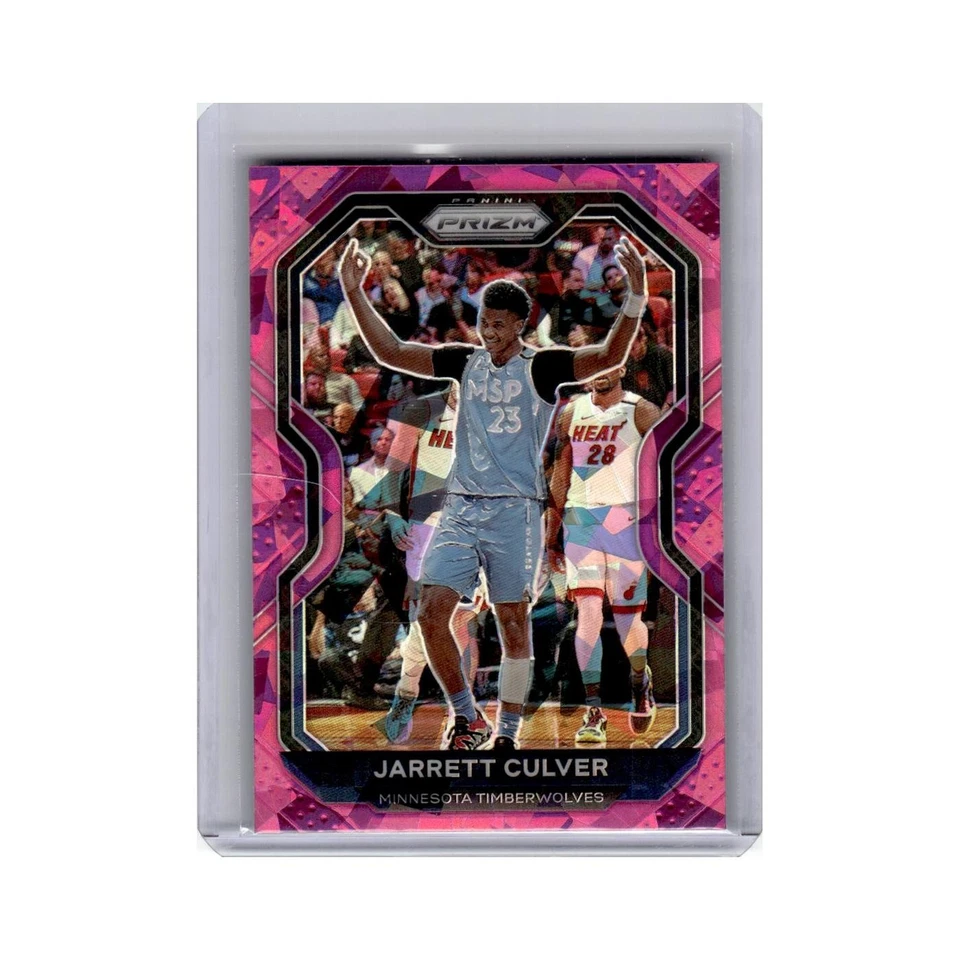 Jarrett Culver 2020 Panini Prizm Pink Ice #238 Minnesota Timberwolves NM - Image 1 of 3