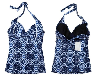 Tommy Bahama Cowrie Cobertura Completa Halter Traje de Baño Tankini Top S/D-Cup Nuevo con Etiquetas Foto 1 de 3