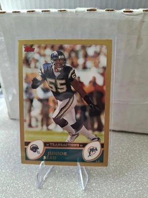 2003 Topps Gold #98 Junior Seau HOF 218/499 RARE - Image 1 of 2