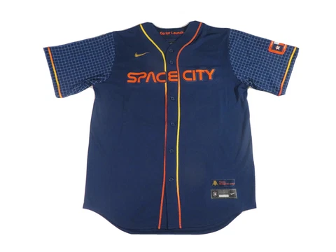 New Nike Justin Verlander Houston Astros City Connect Jersey sz L LARGE Blue MLB Cover