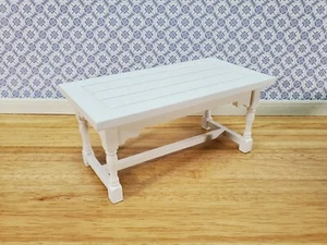 Dollhouse Large Kitchen or Prep Table White Finish 1:12 Scale Miniature - Picture 1 of 7