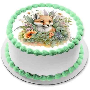 Fuchs Welpe Tortenaufleger Bild Muffin Party Deko Geburtstag Geschenk essbar neu - Bild 1 von 15