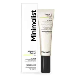 Minimalist Vitamin K + Retinal 01% Under Eye Cream Caffeine 03% Dark Circle 14g - Picture 1 of 5