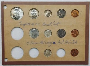 Complete 1955 US Mint Set in Wayte Raymond Board 28825 - Picture 1 of 16