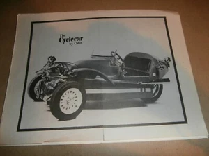 Vintage 1982 CYCLECAR by Odin Motorcycle Side Car Brochure - Afbeelding 1 van 7
