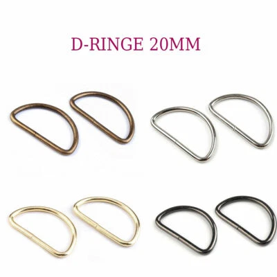 D Ringe Sattlerring Halbring 20mm - 10 Stück Tasche Rucksack Leine Zelt Hund