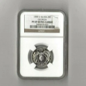 1999 s silver Georgia statehood quarter NGC PF 69 Ultra Cameo * - Picture 1 of 2