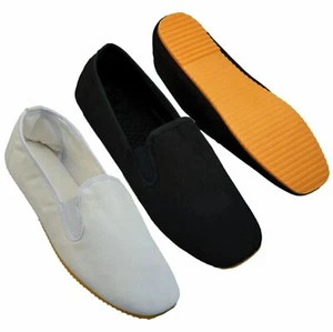 BAY KUNG FU Slipper Tai Chi Schuhe Stoffschuhe leicht schwarz weiß Aikido Karate - Bild 1 von 7