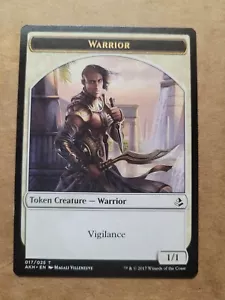 MTG Magic Token - Warrior (17/25) Amonkhet LP Vigilance AKH WEISS MASSENRABATT - Bild 1 von 1