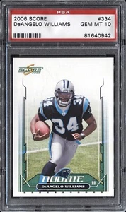 DeAngleo Williams 2006 Score Football # 334 Rookie RC PSA 10 - Bild 1 von 2