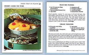 Dessert Under The Stars #21 Go Places - Betty Crocker 1971 Recipe Card - Picture 1 of 1