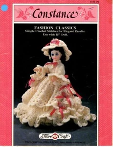 VINTAGE 1989 FIBRE CRAFT CROCHET CONSTANCE DOLL DRESS - Picture 1 of 1