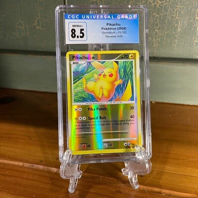 ⚡Rare - CGC 8.5 - Pikachu - Stormfront - 70/100 Reverse Holo 2008 Pokemon Graded - Image 1 of 4