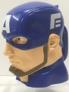 Captain America Flip Top Mugs Cups Stein Marvel Plastic / Ringling Bros - Picture 1 of 8