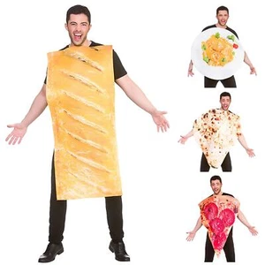 Funny Food Costume Adults Fancy Dress Party Outfit Pizza Sausage Tikka Naan - Picture 1 of 5