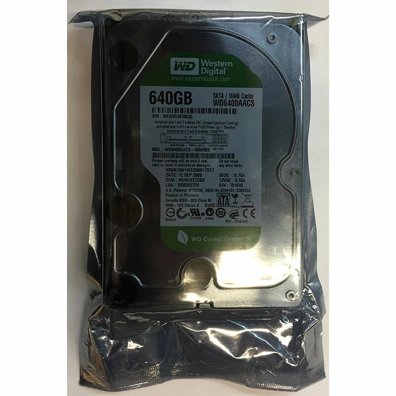 WD6400AACS - Western Digital 640GB 7200 RPM SATA 3.5" HDD - Image 1 of 1