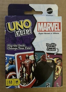 Uno Flip! Juego de cartas: Marvel Super Heroes or Villians - Imagen 1 de 3
