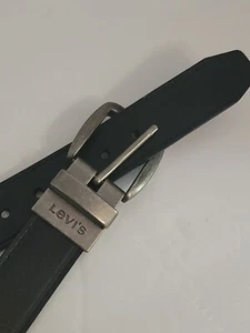 Levi's reversible belt black/brown size 22-24 kids gunmetal toned buckle+ - Picture 1 of 7