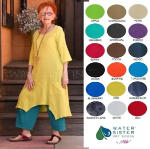 WATERSISTER Cotton Gauze TANGO TUNIC Long Top 1(S/M) 2(L/XL) 3(1X) oh my COLORS - Picture 1 of 42