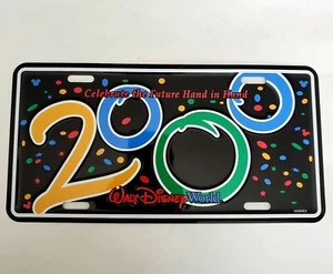 Disney 2000 Millennium Celebration License Plate | Vintage, Raised Metal - Picture 1 of 5