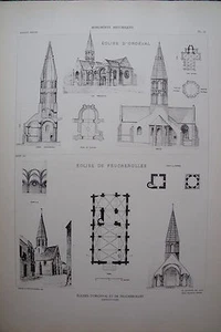 Eglises d'Orgeval et de Feucherolles ( Yvelines ) planche début XX° - Picture 1 of 1