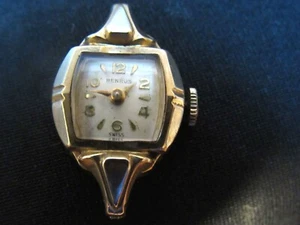 Vintage Benrus Ladies Wristwatch 14K Solid Yellow Gold 17J - Picture 1 of 10