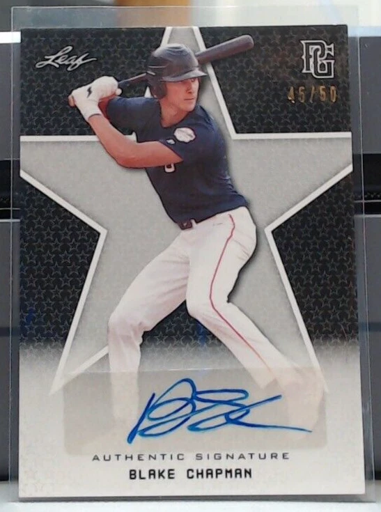 2020 LEAF PERFECT GAME BLAKE CHAPMAN ROOKIE AUTO /50 #BA-BC3 MSK - Image 1 of 2