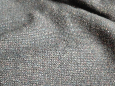3 1/4yd BLACKISH CHARCOAL GRAY tweed check SWEATER KNIT FABRIC Chenille DIY 60"w - Image 1 of 3