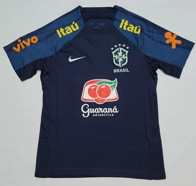 Camiseta de Entrenamiento Brasil 2022 Azul Marino Nike Brasil Camisa Foto 1 de 3