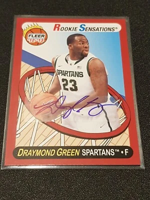 2012-13 Fleer Retro RC Draymond Green AUTO ROOKIE SENSATIONS Signature Card #63 Foto 1 de 4