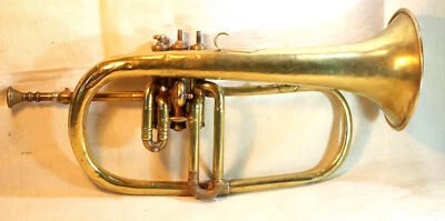 OLD FLUGELHORN Piston Bugle BESSON with Crashed Piston SDB24CUI007 - Image 1 of 4