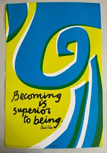 MCM Mod 1970's Hippy Poster Argus nice colors - Picture 1 of 4