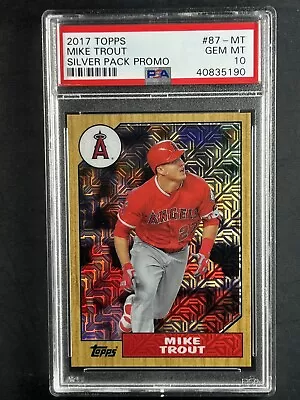 2017 Mike Trout PSA 10 💎Topps Silver Pack Promo Refractor - Image 1 of 2