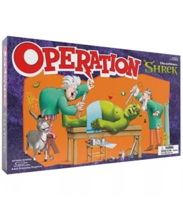 Operazione: Gioco da Tavolo Shrek, Con 12 Pezzi Personalizzati Shrek Funatomy - Foto 1 di 3