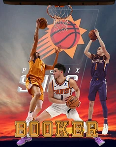 Phoenix Suns Lithograph print of Devin Booker 2020 11 x 14 - Picture 1 of 1