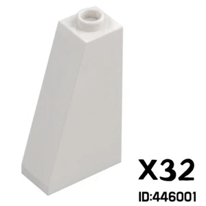 LEGO X32 LADRILLOS PENDIENTE TEJA 1X2X3 TACHUELA ABIERTA COLOR BLANCO 446001 4460 - Imagen 1 de 1