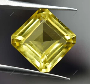 Beautiful Loose Gemstones Yellow SAPPHIRE 9.00 Ct NATURAL Square Cut CERTIFIED - Picture 1 of 12
