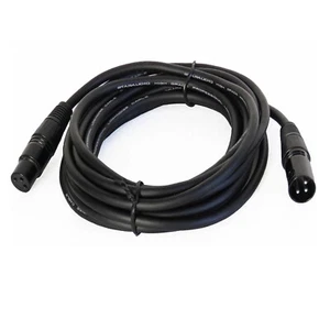 Cable de extensión de audio estéreo XLR macho de mezcla de audio de 3 pines de 15 ft a hembra - Imagen 1 de 20