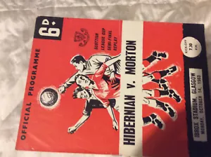 1963/4 Copa de la Liga Escocesa repetición semifinal Hibernian V Morton E2 - Imagen 1 de 1