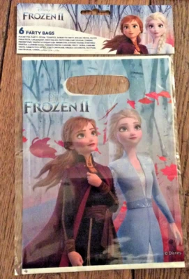 Nuevo en Paquete Nuevo Disney Frozen II Paquete de 6 Bolsas de Botín de Fiesta (Sin Rellenar) - Elsa & Anna Foto 1 de 4
