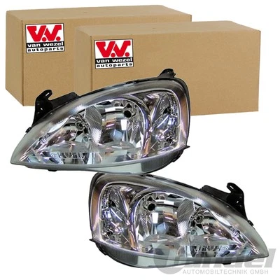 2x VAN WEZEL H7/H1 SCHEINWERFER SET LINKS+RECHTS passend für OPEL COMBO CORSA - Bild 1 von 4