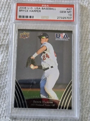 2008 Upper Deck USA Baseball Teams - Bryce Harper #47 (RC) Psa 10 - Image 1 of 2