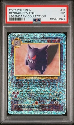 2002 POKEMON LEGENDARY COLLECTION #11 GENGAR-REVERSE FOIL PSA 7 - Image 1 of 2