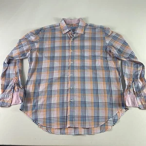 J McLaughlin Long Sleeve Button Down Shirt Mens Large Multicolor Plaid Classic - Picture 1 of 9