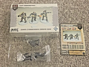 Dust Tactics Schwer-Sturmgrenadiere Command Squad Heavy Kommandotrupp - Complete - Picture 1 of 2