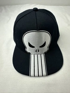 Marvel Punisher Skull Trucker Baseball Hat Cap Snapback Black Mesh - Picture 1 of 9